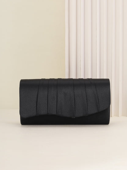 Ladies Dinner Bag Pleated Solid Color Clutch Party Dinner Wedding Light Luxury Envelope Evening Bag for Prom, Dinner/Banquet