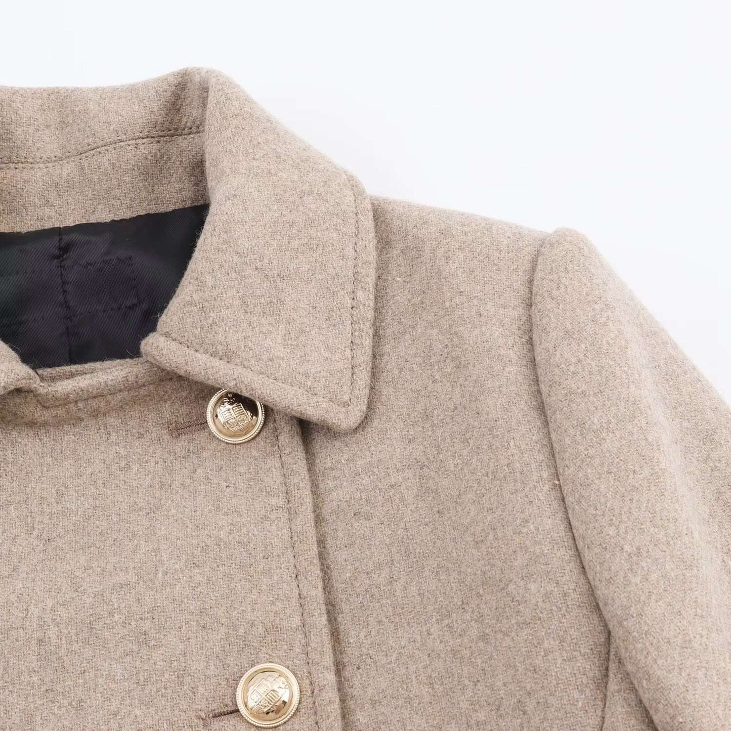 2025 Autumn Winter Women Notched Lapel Double Breasted Overcoat Long Sleeve Elegant High Street Loose Fit Casual Outerwear Jacke