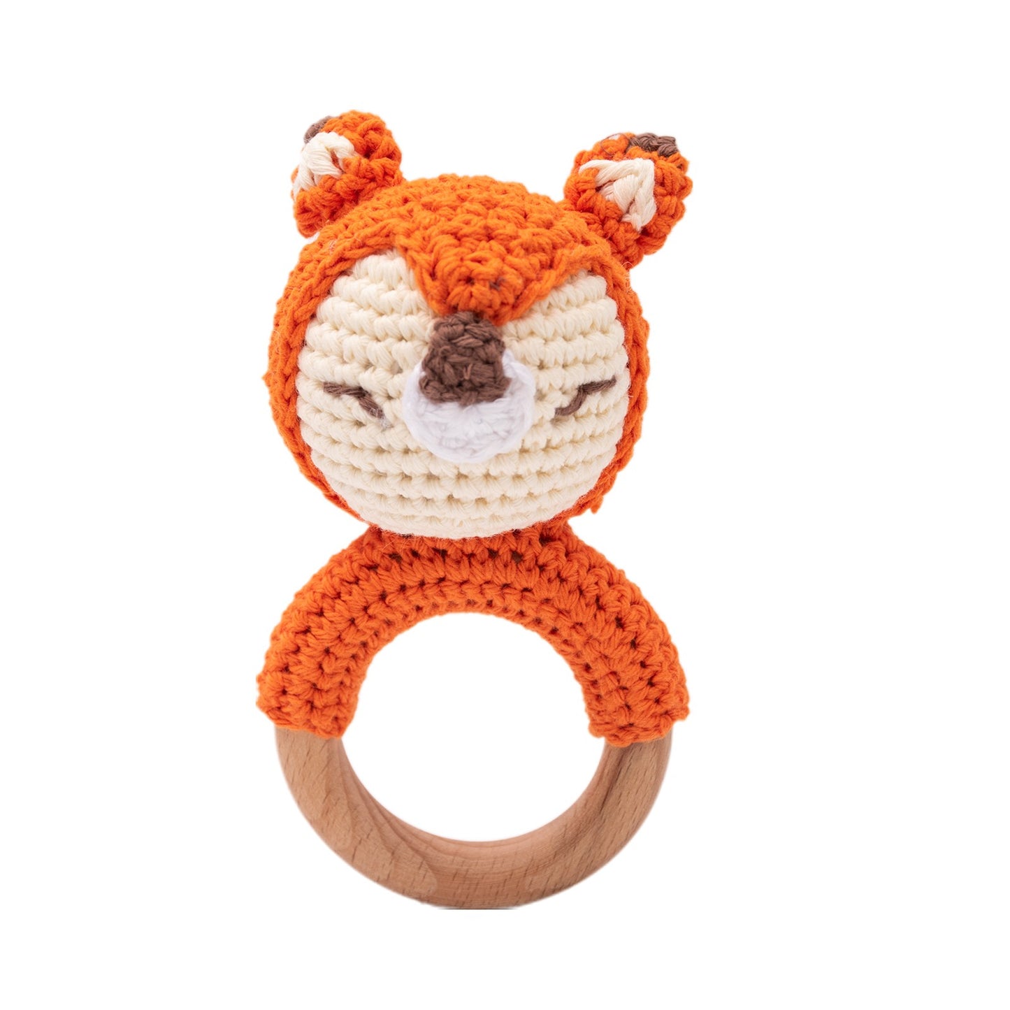 Brinquedos de Crochê para Bebês Chocalho de Animal Desenho Animado Chocalhos Musicais para Bebês Chocalho de Dentista Kawaii Brinquedo de Bebê 0-12 Meses Brinquedos Montessori