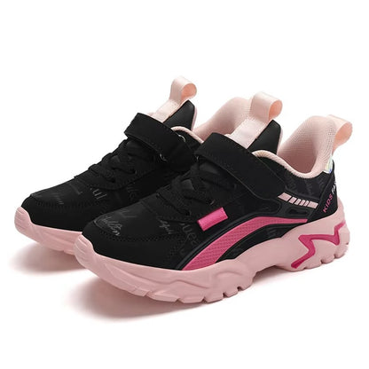 Children Sneakers Casual Shoes for Girls Pink Comfortable Leather Running Sports Kids Girl Flat Breathable Shoes