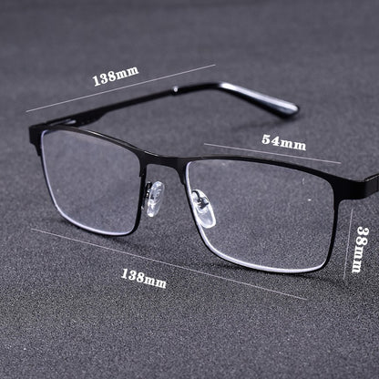 High Quality Stainless steel Reading Glasses Men Women Fashion Presbyopic Eyeglasses Business Hyperopia Anti Blue Light Eyewear1