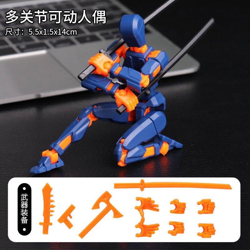 Titan Action Figure Robô Multifuncional Articulado com Múltiplas Juntas que se Transforma, Boneco Manequim Impresso em 3D, Brinquedo Ornamento para Crianças e Adultos, Presentes