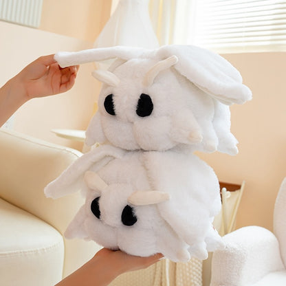 White Moth Plush Pillow Toy Soft Cartoon Moth Plushie Cute Night Butterfly Stuffed Animal Doll Xmas Birthday Gift