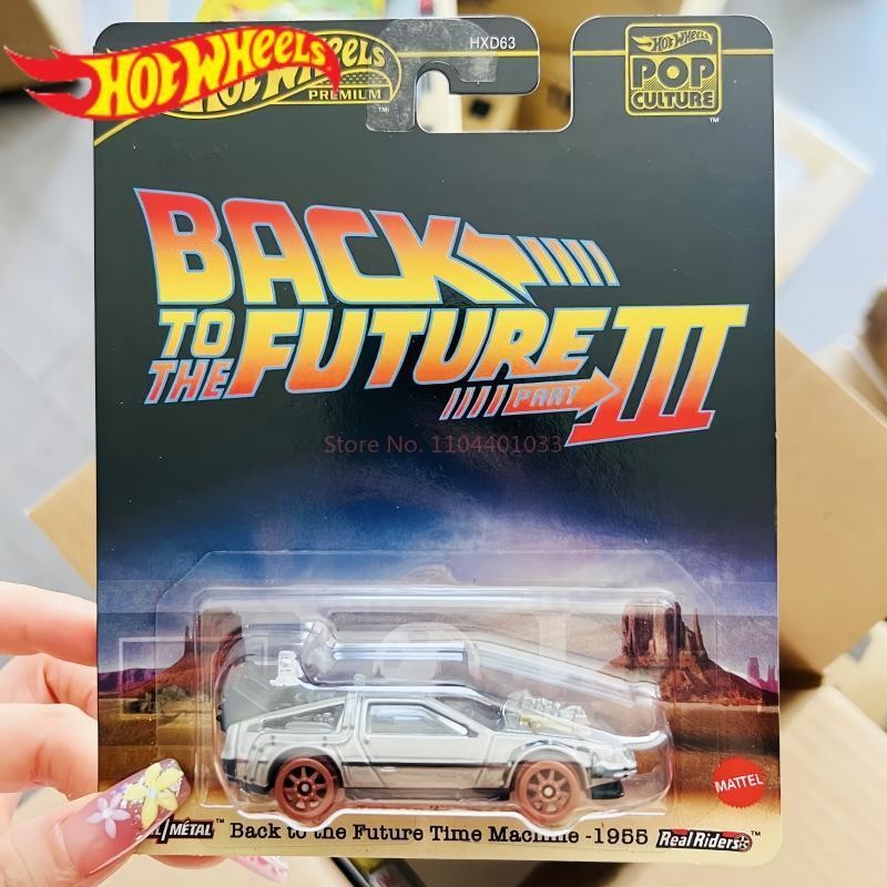 2025 Original Hot Wheels 2025 Pop Culture Hxd63-L Series Lamborghini Back To The Future Car Model Toys Model Car Collection Gift