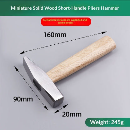 Mini Hammer High Carbon Steel Hammer Solid Wood Short Handle Octagonal or Round Head Hammer Small Manual Hardware Tool