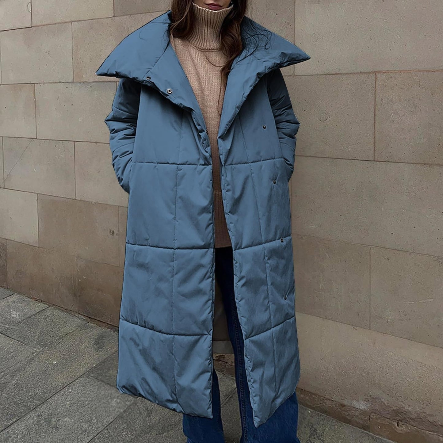 New Winter Women's Large Quilt Cotton Clothes Fashion Loose Long Overcoat Warm Cotton Jacket Female Cold Padded Jacket ?? ????