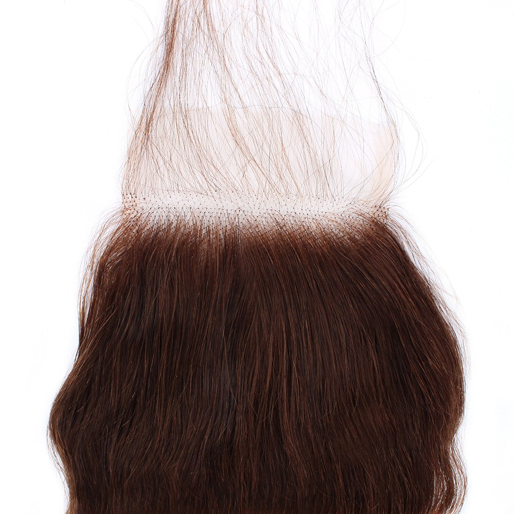 Cabelo Castanho com Fechamento, Cachos Soltos, Cabelo Humano Brasileiro Virgem 12A, Cachos Soltos e Profundos, Cabelo Cru