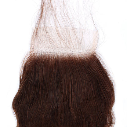 Cabelo Castanho com Fechamento, Cachos Soltos, Cabelo Humano Brasileiro Virgem 12A, Cachos Soltos e Profundos, Cabelo Cru