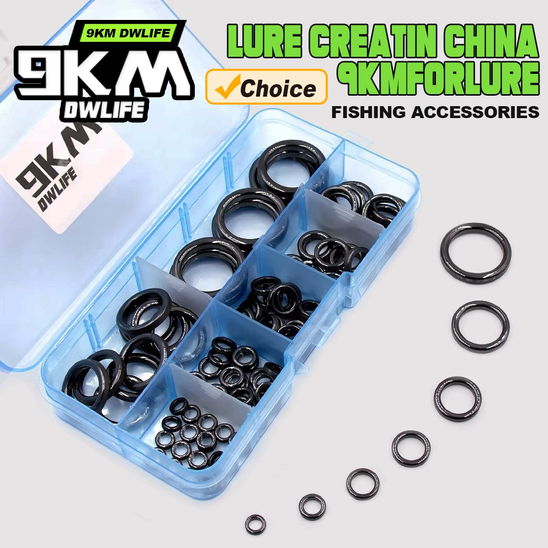 Anel Guia de Vara de Pesca 10pçs~100pçs Resistente ao Desgaste Cerâmica Kit de Reparo de Vara Anel Alconite Preto 6mm~47.3mm