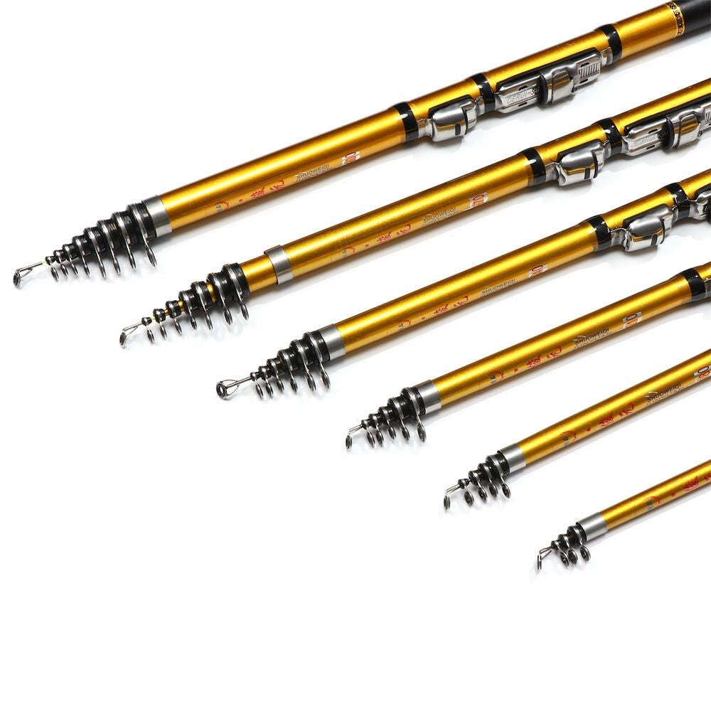 Vara de Pesca de Mar em Material de Carbono, Vara de Pesca Telescópica de Qualidade, Varas de Spinning de Qualidade 1.5m, 1.8m, 2.1m, 2.4m, 2.7m, 3m