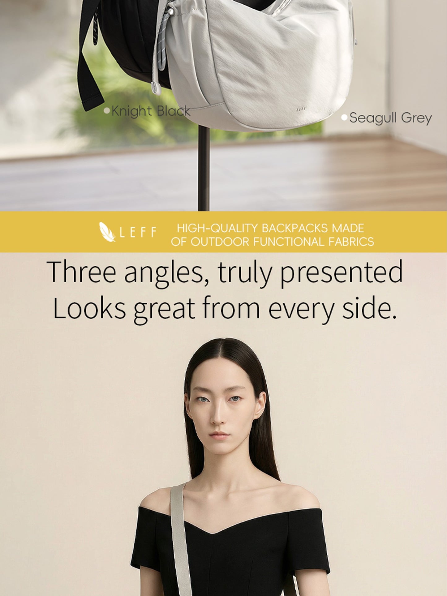 LEFF Fashion Women Crossbody Bag High Quality Nylon Commuting Bags Waterproof Outdoor Travel Shoulder Bag New Causal Female Bags