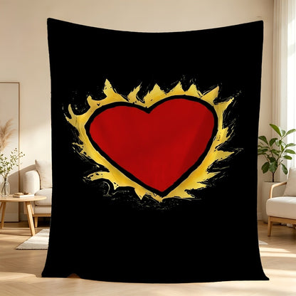 Cozy Large Heart Shaped Throw Blanket 150x200cm Decorative Love Gift Xmas Sofa Bed Winter Home Decor Throw Plush Comfort
