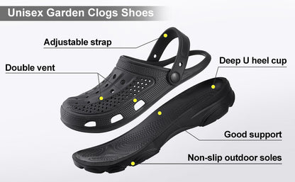 Smile Pop Summer Men Sandals Fashion Men Clogs Slippers Outdoor Non-slip Home Holes Sandals Soft Breathable Couple Sandals