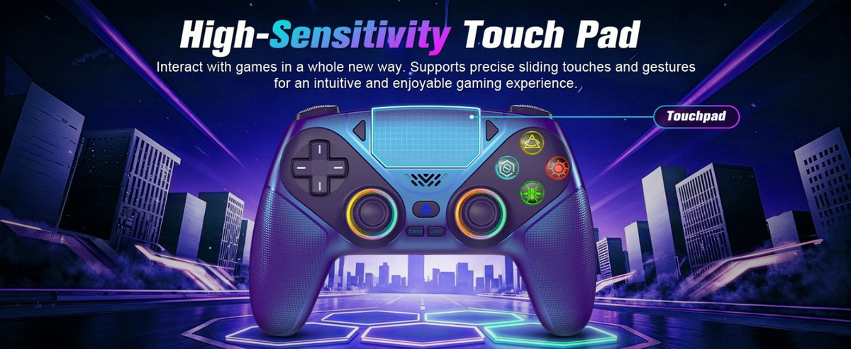 Controller for Playstation 5/PS5/PS5 Pro/Slim/PC,Wireless Gamepads RGB Joystick Turbo/Marco Program Dual Vibrate Game Controle