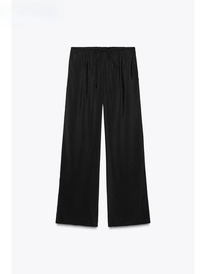 ZAPRHA Summer 2025 Women's Casual Pants Lightweight Draped Loose Fit Simple Sle Comfortable Loose Feeling Casual Trousers