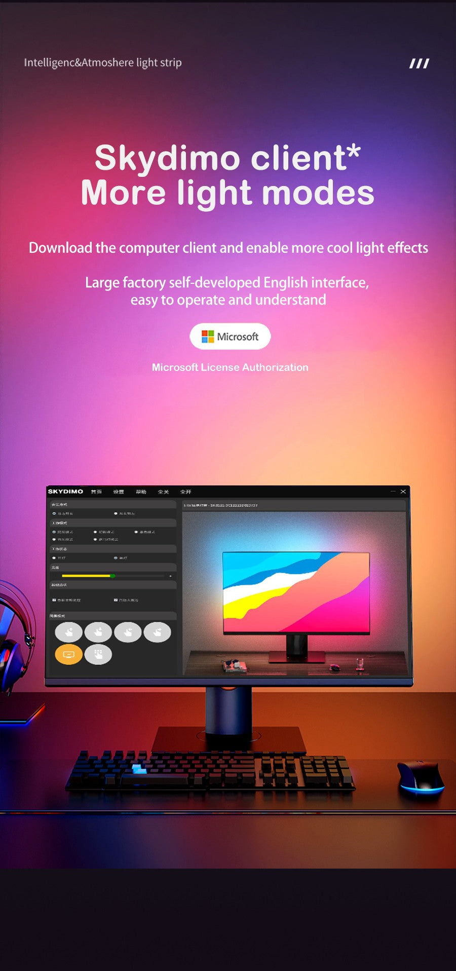 Smart LED Gaming Strip Light Computer Monitor Backlight Sync Strip Light RGB Light Bar Screen USB Gaming Bedroom Decor Lamp