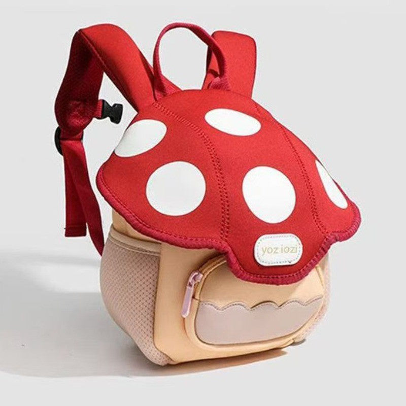 Mochila Infantil Mini Cogumelo Fofo, Presente de Ano Novo 2025, Mochila de Desenho Animado Nova para Bebês, Masculina e Feminina