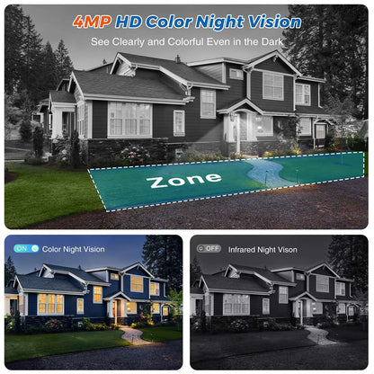 BESDER 5GHz WiFi Surveillance Camera 5K 10MP Dual Lens AI Human Detection Outdoor Security PTZ IP Cameras 10MP Intercom CCTV Cam