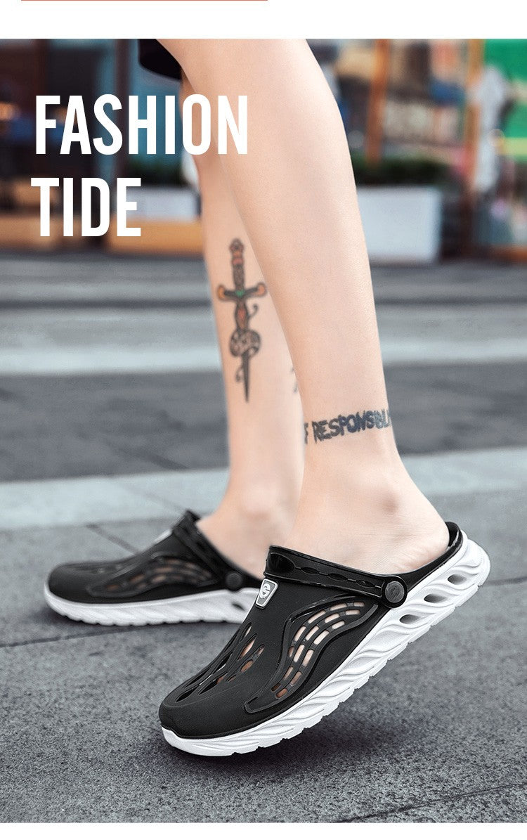 2023 Summer Beach Sandals Non-Slip Breathable Men's EVA Clogs Sandals Trendy Garden Holes Shoes Men Flip Flops