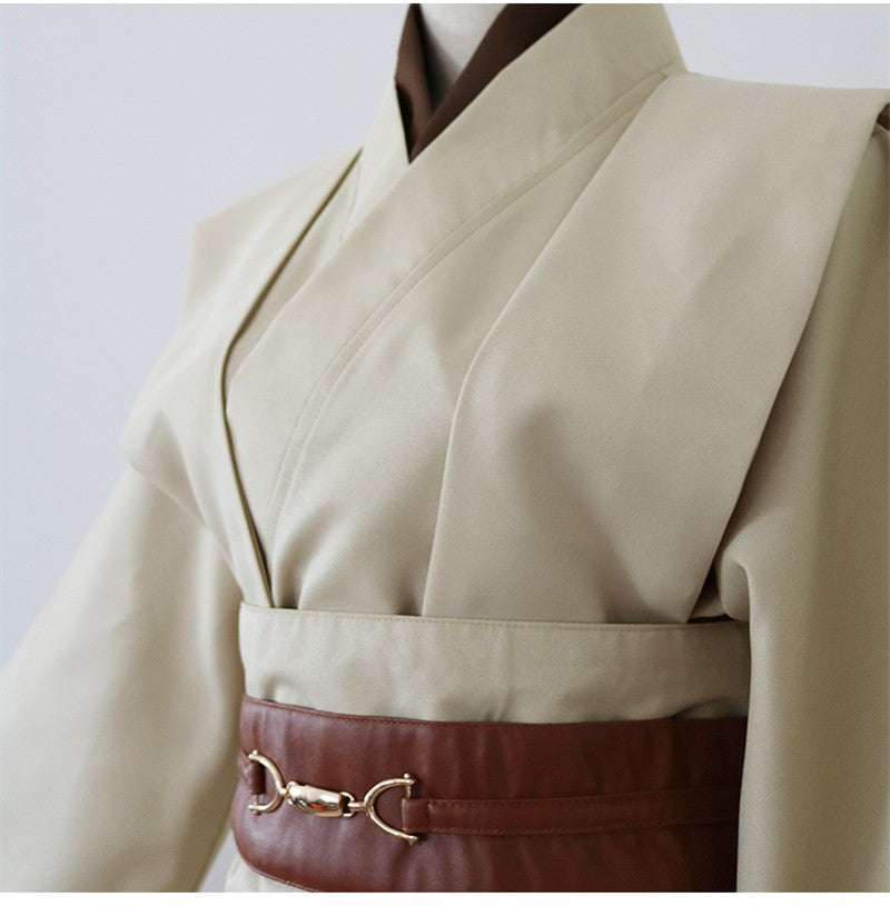 Wars Anakin Jedi Knight Cosplay Costume Hood Cape Anime Classic Movie For Men Women Halloween Fancy Brown