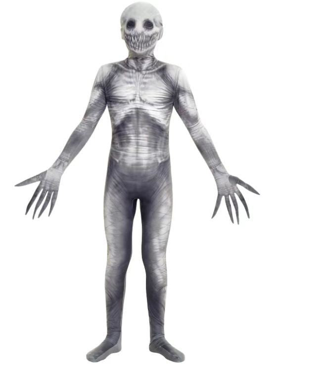 Halloween Cosplay Costume Skeleton Jumpsuit Monster Bodysuit Adult Kids Horror Style Cosplay Garment