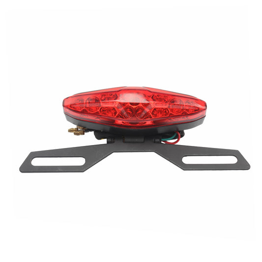 12V Universal Motorcycle LED Tail Light Brake Light Retro Tail Light Running Light Suitable for Most Scooter Motocross ATV Parts