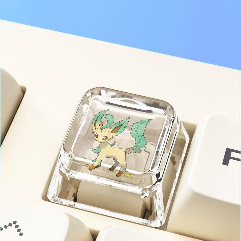 Pokemon Cross mechanical keyboard personalized anime keycap single Charmeleon Blastoise Eevee transparent cartoon keycap
