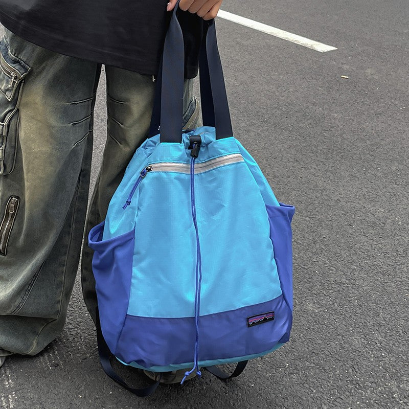 Lightweight folding backpack with large capacity, suitable for hiking, traveling, and outdoor adventures - adjustable shoulder s