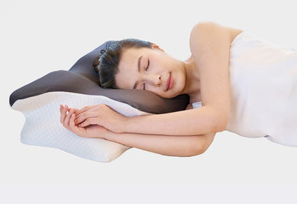 1pc Memory Foam Pillow 2 in 1 Ergonomic Contour Orthopedic Pillows for Sleeping?Cervical Orthopedic Pillow for Neck Pain