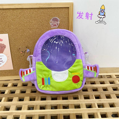 Disney Pixar Toy Story Buzz Lightyear Bolsa Feminina de Ombro Desenho Animado Bolsa Transversal Feminina Pequena Bolsa para Celular Presente de Natal