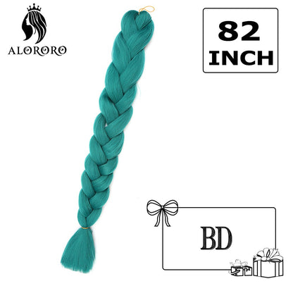 Cabelo Trançado Sintético Jumbo Alororo 82 polegadas Cabelo Falso Africano Fibra de Alta Temperatura Roxo Vermelho Extensões de Cabelo para Mulheres