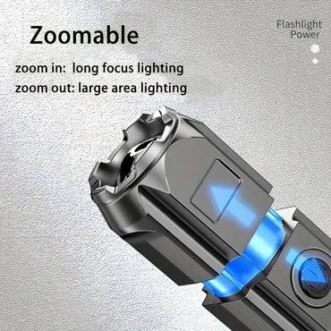 Powerful LED Flashlight Rechargeable USB 18650 Waterproof Zoom Fishing Hunting Camping  Tactical Flashlight LED