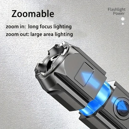 Powerful LED Flashlight Rechargeable USB 18650 Waterproof Zoom Fishing Hunting Camping  Tactical Flashlight LED