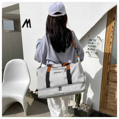Mala de Viagem Esportiva de Grande Capacidade Bolsa de Viagem de Curta Distância Portátil Bolsas de Fitness Bolsa de Ombro Transversal Bolsas Masculinas Esportivas Impermeáveis ​​B