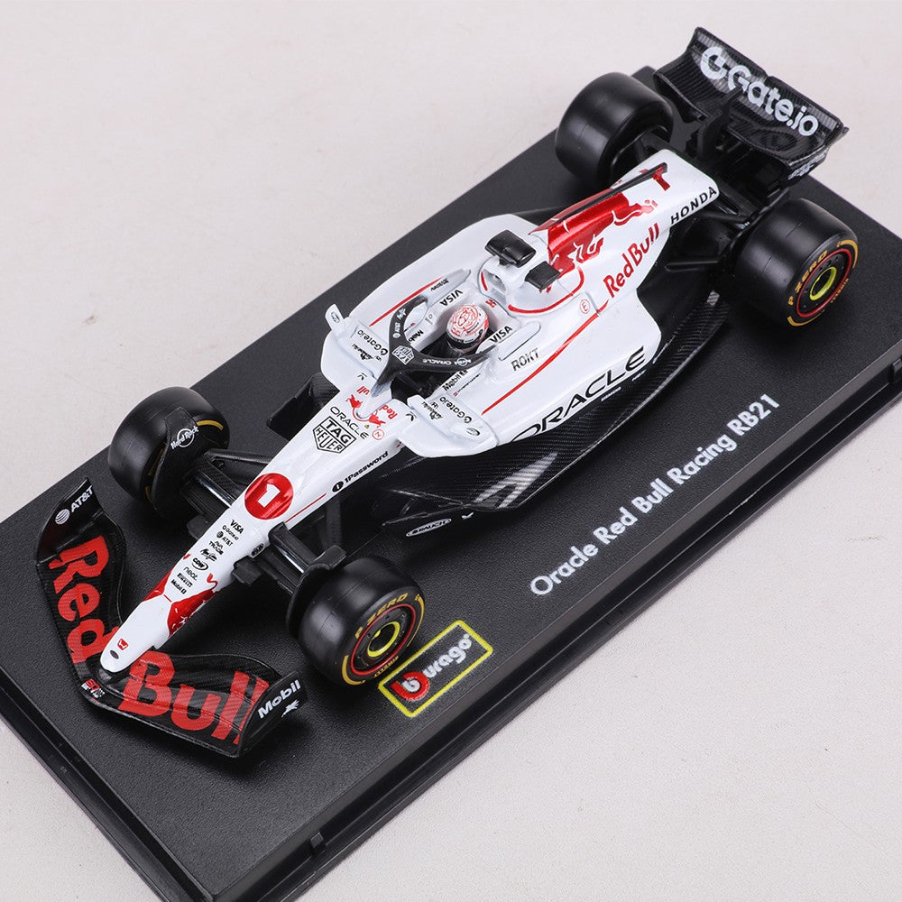 Burago 1:43 Red Bull Racing RB21 Modelo de carro em liga metálica da estação do Japão