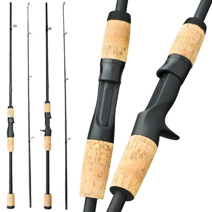 Baitcasting Fishing Rod Combo 2 Piece Telescopic Pistol Grip Reel Included Beginner Bass Lure Rod Portable Telescopic Fishing