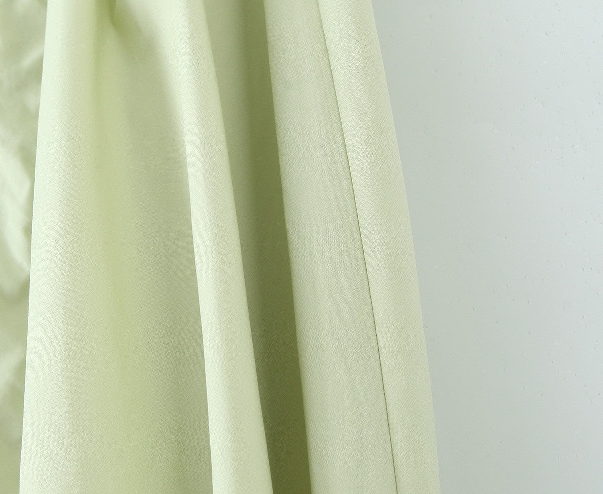 YENKYE Sexy Backless Green Elegant Halter Dress For Women Low Waist A-line Midi