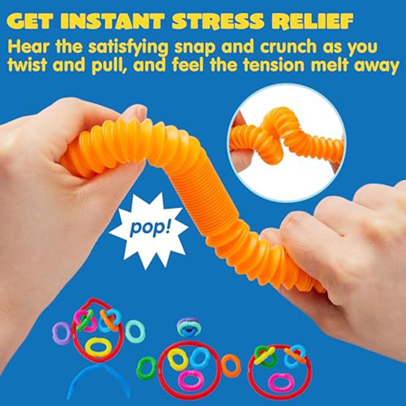 5-50PCS Colorful Telescopic Tubes adult kids stress relief sensory toy adult kids birthday Party Favors Telescopic Pinata Filler