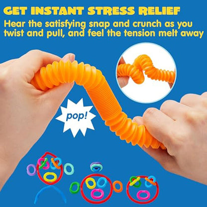 5-50PCS Colorful Telescopic Tubes adult kids stress relief sensory toy adult kids birthday Party Favors Telescopic Pinata Filler