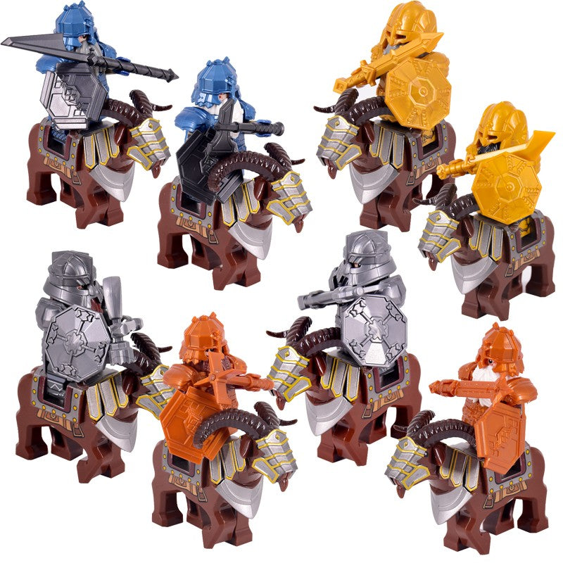 Soldado Asgard Medieval Anão LOTR Javali Cabra Carroça Animais Figuras Blocos de Montar Brinquedos Tijolos Senhor Presente Para Crianças
