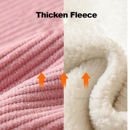 2025 New Winter Warm Thicken Fleece Wide Leg Pants Women Baggy Joggers Trousers Straight Casual Sweatpants Fashion Y2K Clothing