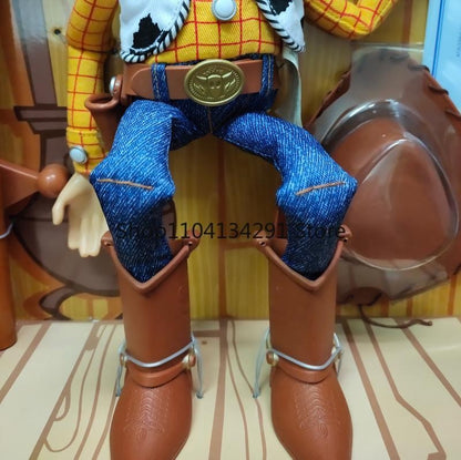 Boneco Xerife Woody Autêntico Toy Story Edição Colecionador com Voz em Inglês - Brinquedo Colecionável para Crianças