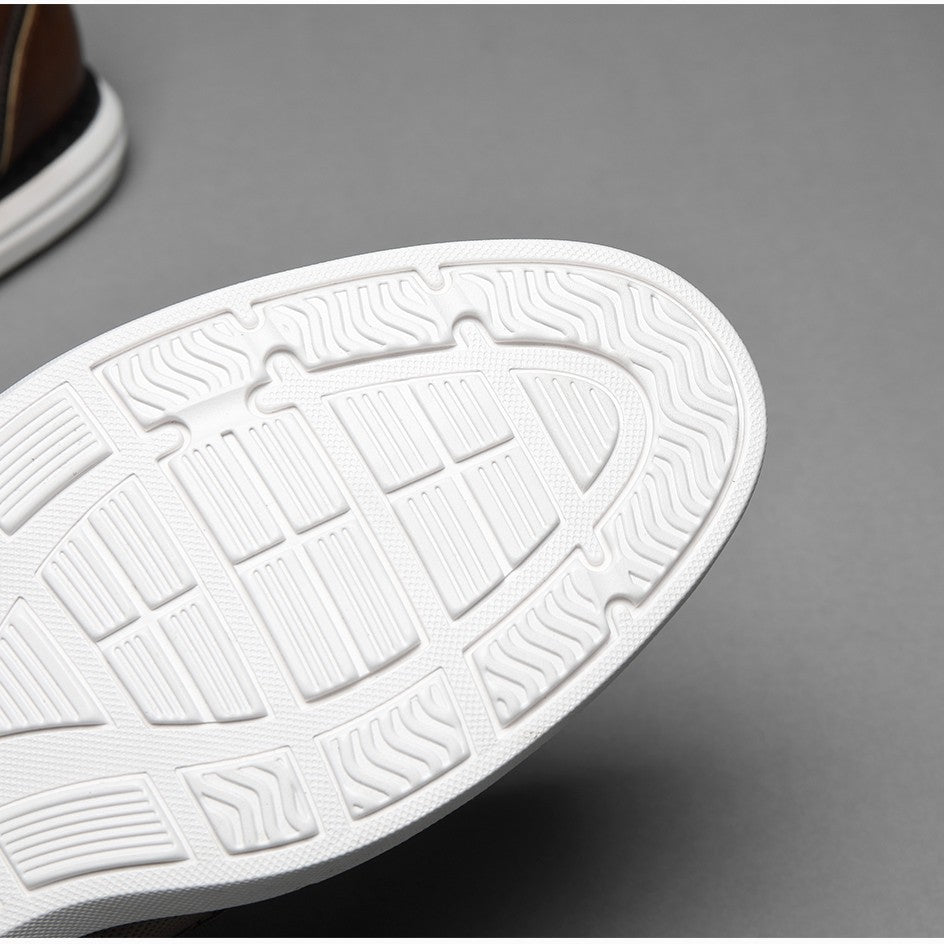 2025 Spring/Summer New Men Shoes Comfy Luxury Brand Men Casual Shoes Lace Up Business Style Dress Shoes BHKH Men Shoes