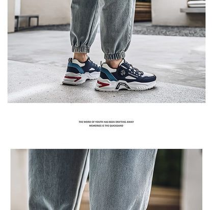 Tênis masculino coreano com fivela rotativa, moda casual, esportivo, para as quatro estações, solado macio, antiderrapante, para corrida ao ar livre, tênis de estudante