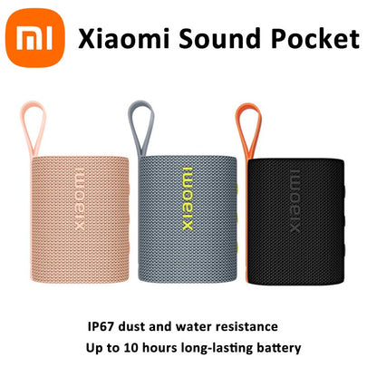 NOVA Xiaomi Sound Pocket IP67 Bluetooth 5.4 Alto-falante Portátil Combo Estéreo TWS 1000mAh 10 Horas de Bateria de Longa Duração Microfone