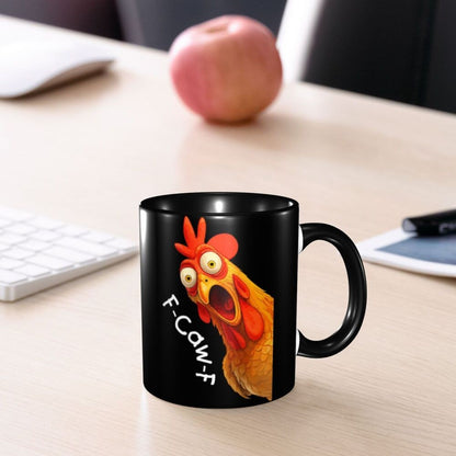 Funny F-Caw-F Chicken FCAWF Mug Fun Tea Cup Gift For Women Men