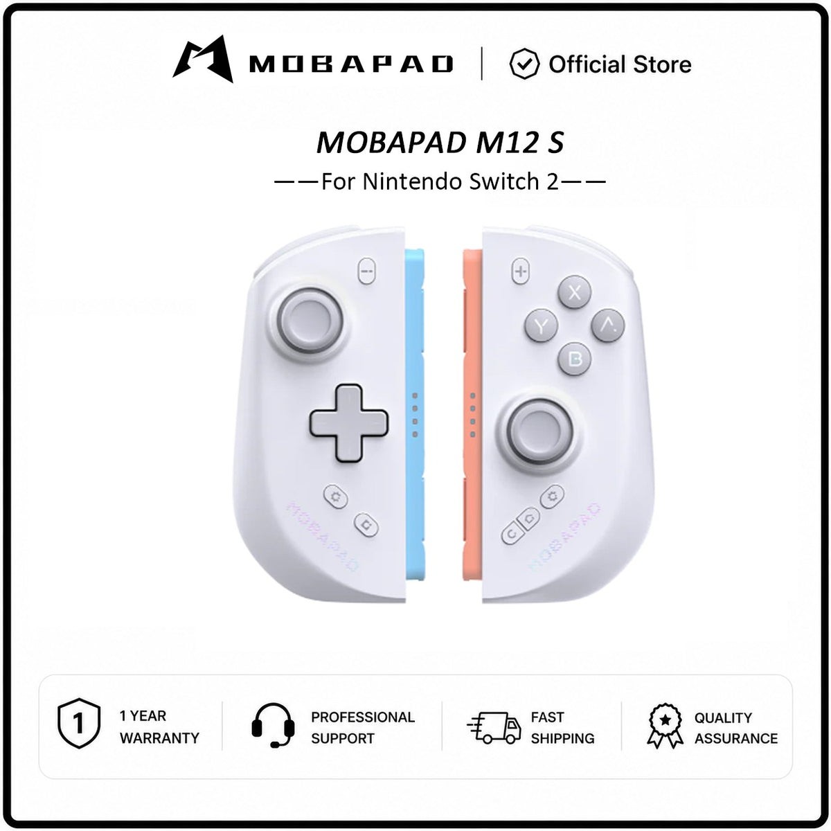 MOBAPAD M12 HD / M12 S Joypad for Nintendo Switch 2 with TMR Joystick HD Vibration Mechanical Buttons Remap Macro Gamepad