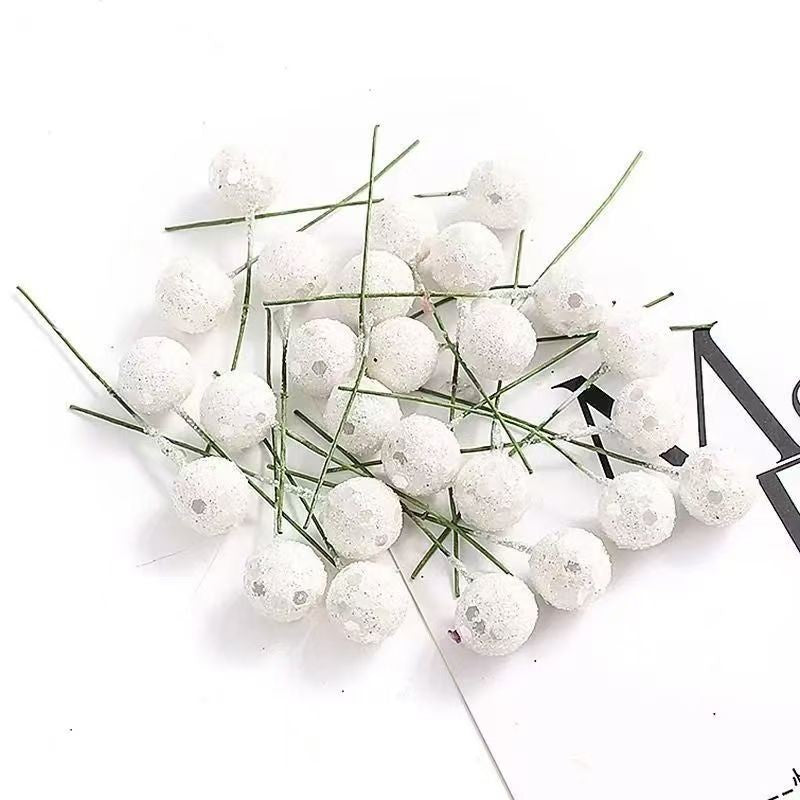 30/50Pcs Mini Artificial Berry Christmas Decor Xmas Tree Ornaments for Home Decor Navidad New Year DIY Garland Gift Accessories