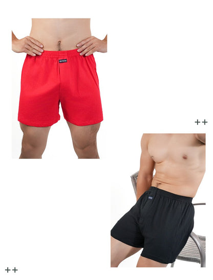 1PC Big Underpants Solid Pajama Bottoms At Home Plus Size Boxers Brief For Men High Waist Allo Pants Cotton Slacks Sleep Bottoms