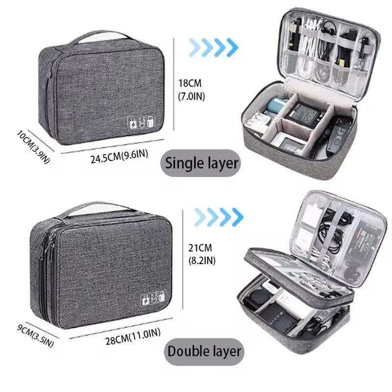 Travel Cable Storage Bag Portable WaterProof Digital Electronic Organizer USB Data Line Charger Plug Storage Bag Cable Organizer